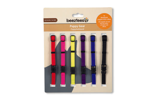 Beeztees Puppy Collar Set 6 pcs 22–35 cm Assorted Colours