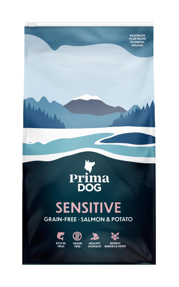 PrimaDog Grain-free Salmon & Potato Dry Food for Adult Dogs 10 kg