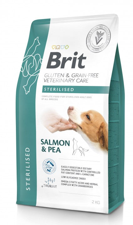 Brit Sterilised Lax & Ärta 2 kg för hundar