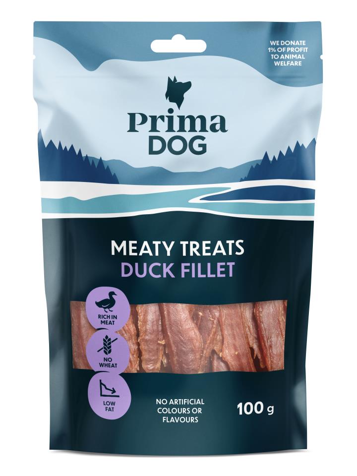 PrimaDog Meaty Treat Ankfilé för hundar 100 g