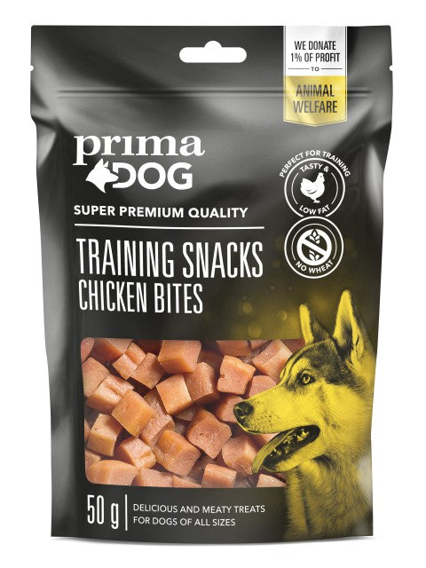 PrimaDog Training Snacks kycklingbitar för hundar 50 g