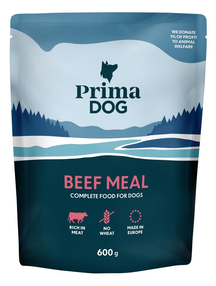 PrimaDog Kött måltid för hundar 8 x 600 g
