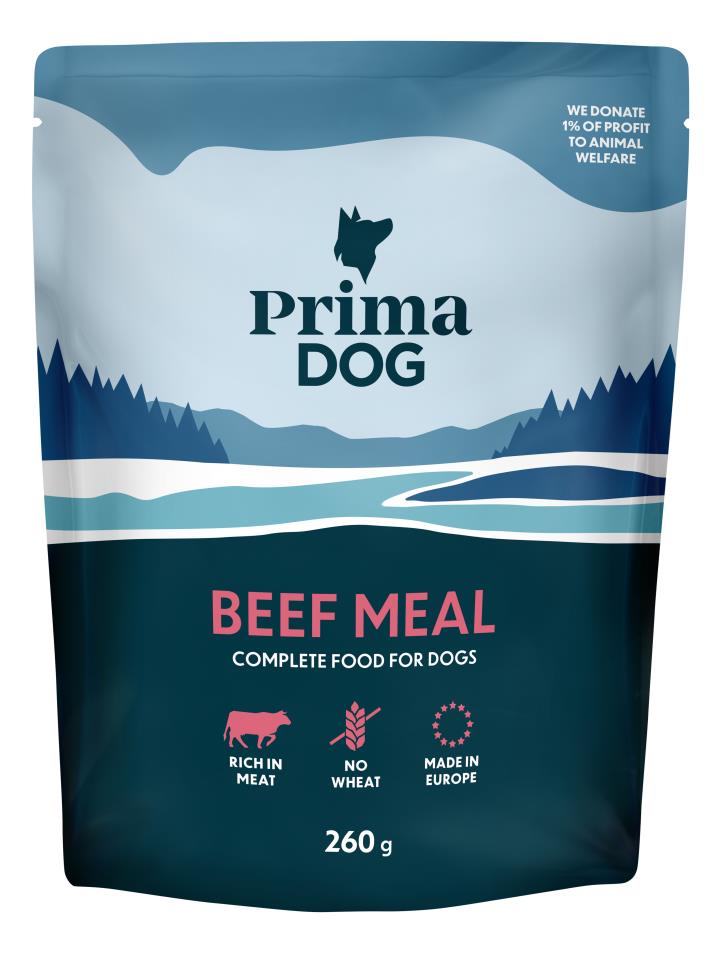 PrimaDog våtfoder med nötkött 12 x 260 g
