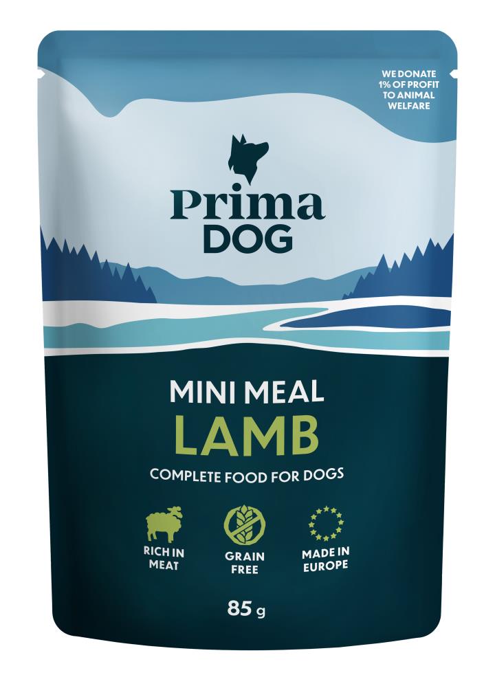PrimaDog Mini Meal Lamm i sås för hundar 24 x 85 g