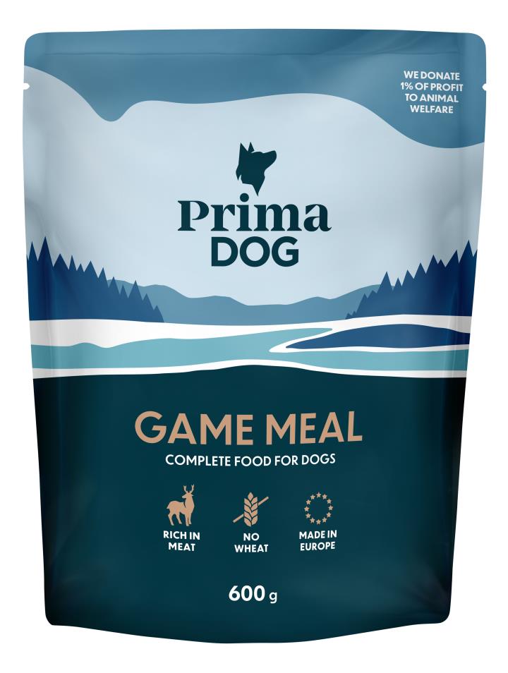 PrimaDog Viltmåltid för hundar 8 x 600 g