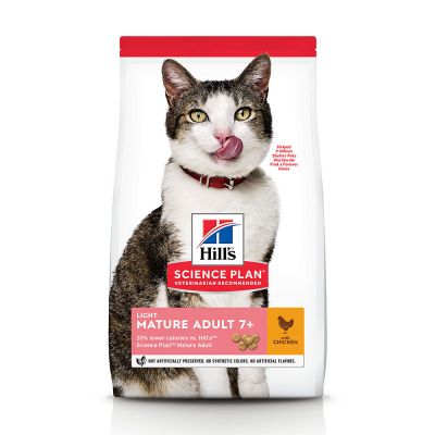 Hill’s Science Plan Mature Adult 7+ Light kuivtoit kassidele kanaga, 1,5 kg