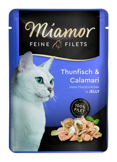 Miamor Feine Filets in Jelly Tuna & Squid 100 g for cats