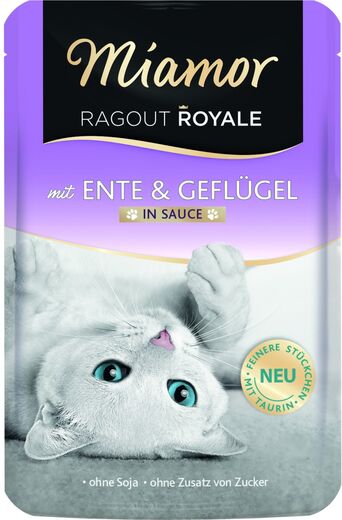 Miamor Ragout Royale in Sauce Duck & Chicken 22 x 100 g for cats