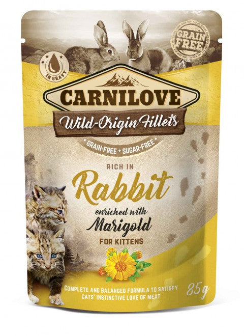 Carnilove Rich in Rabbit enriched with Marigold for Kittens 24 x 85 g