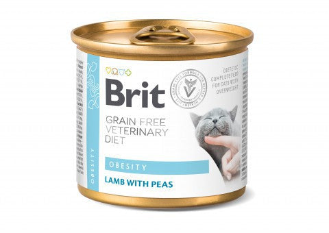 Brit Obesity Lamb with Peas Katt 200 g