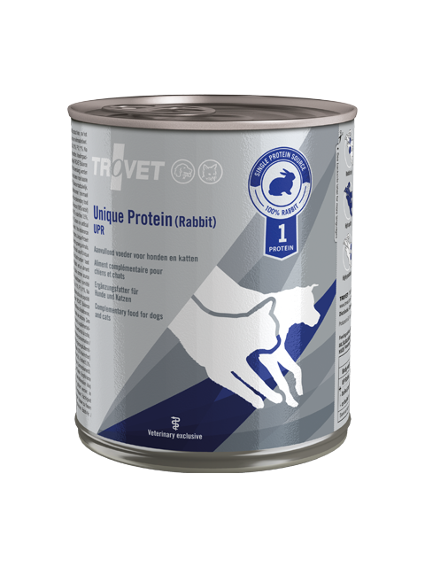 Trovet Unique Protein UPR kanin för katter och hundar 800 g