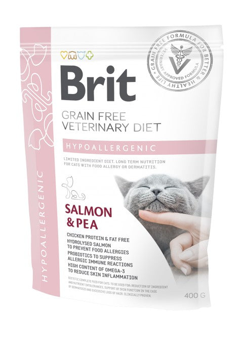 Brit Hypoallergenic Lax & Ärt 400 g för katter