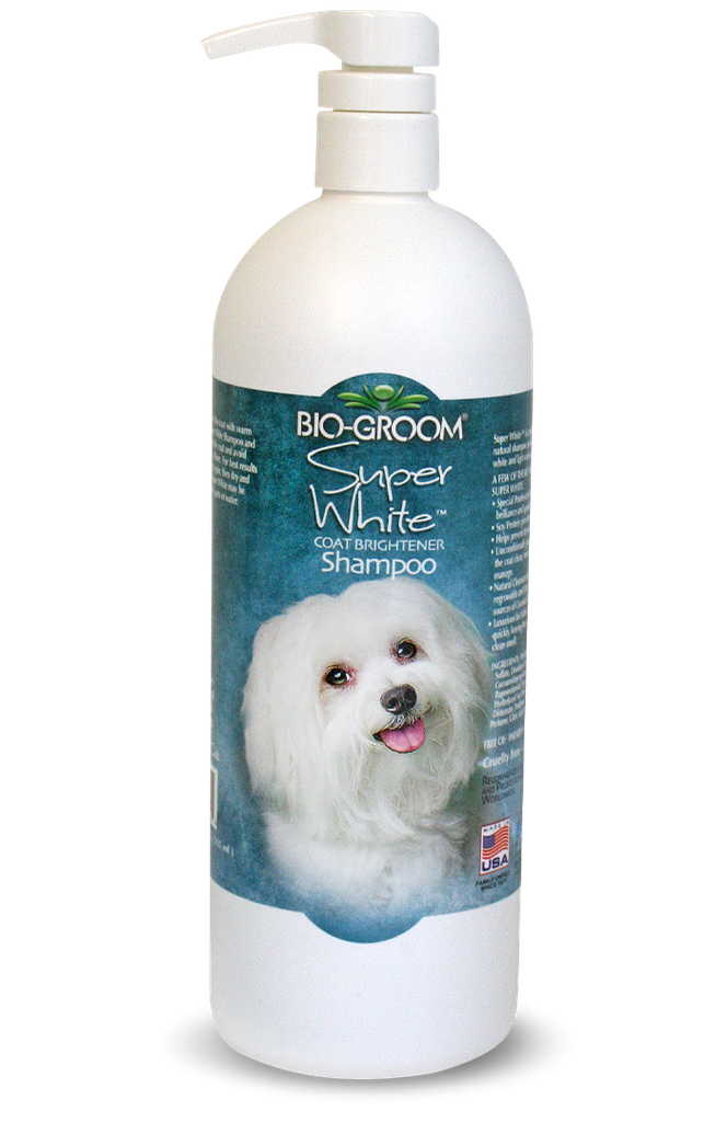 Bio-Groom Super White schampopumpflaska 946 ml