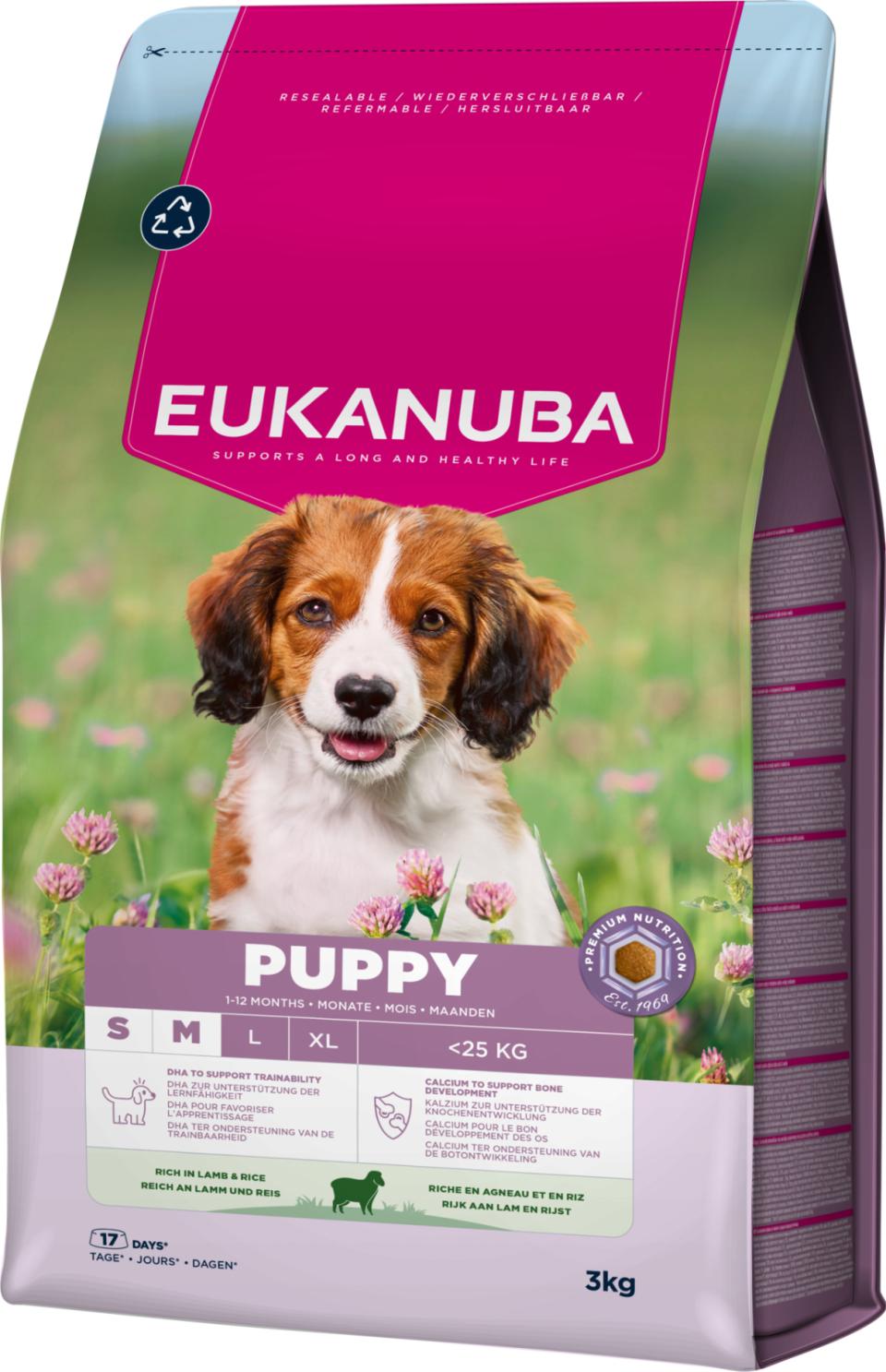 Eukanuba Puppy Small/Medium Lamb & Rice torrfoder för hund