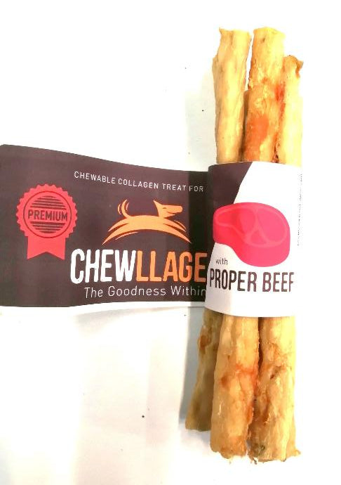 Chewllagen Beef Flavour Chew Roll Mini 12.5 cm 5 pcs