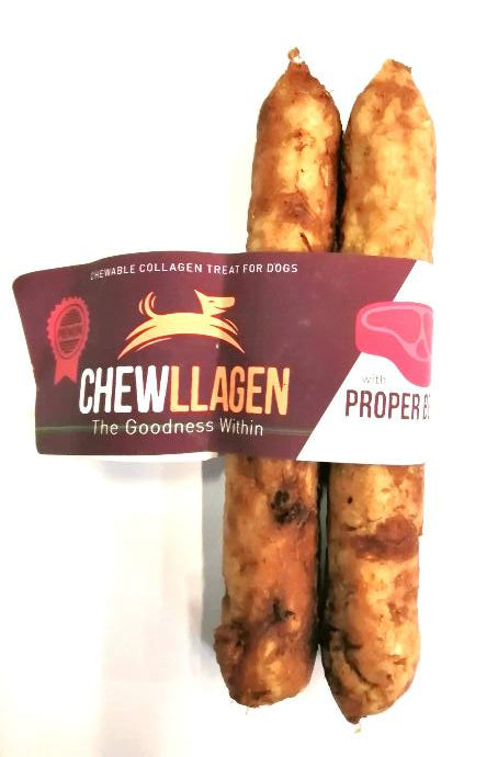 Chewllagen Beef Flavour Chew Roll närimisrull koertele suurus M 12.5 cm 2 tk