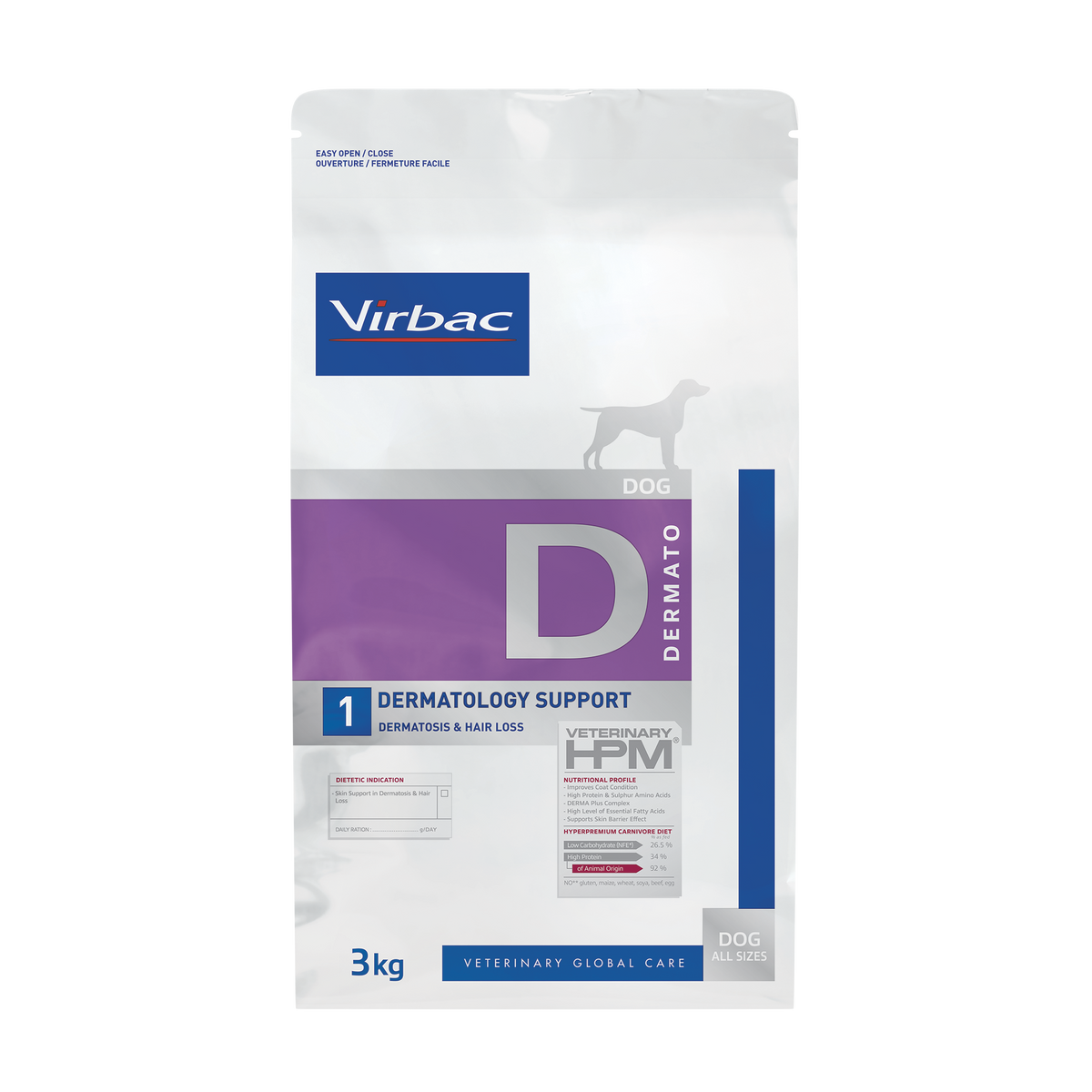 Virbac Veterinary HPM Dermatology Support för hund