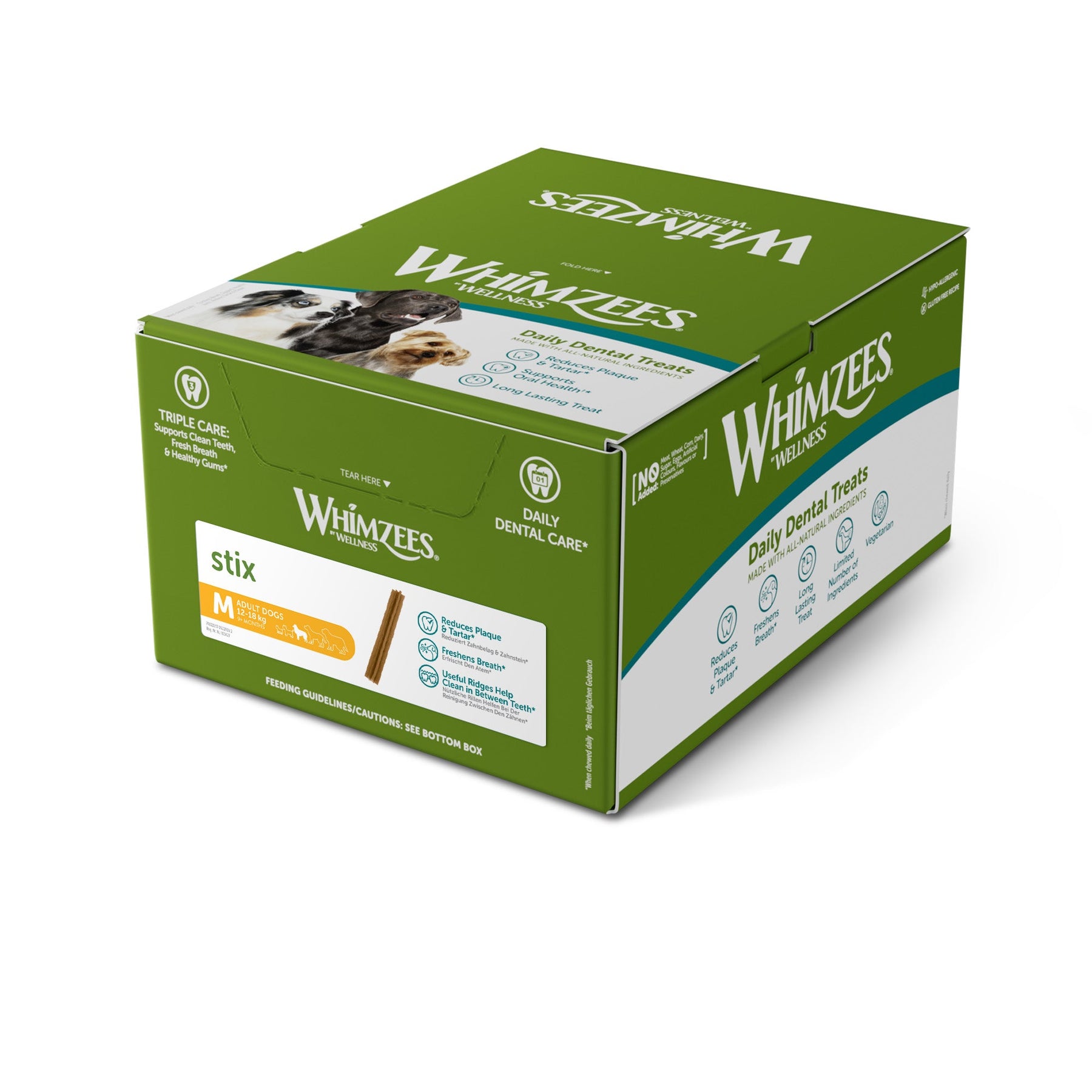 Whimzees tandvårdsstick M 100 st