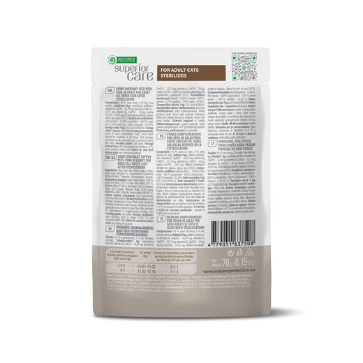 Nature's Protection Superior Care Sterilised Tonfisk topper för katter 70 g