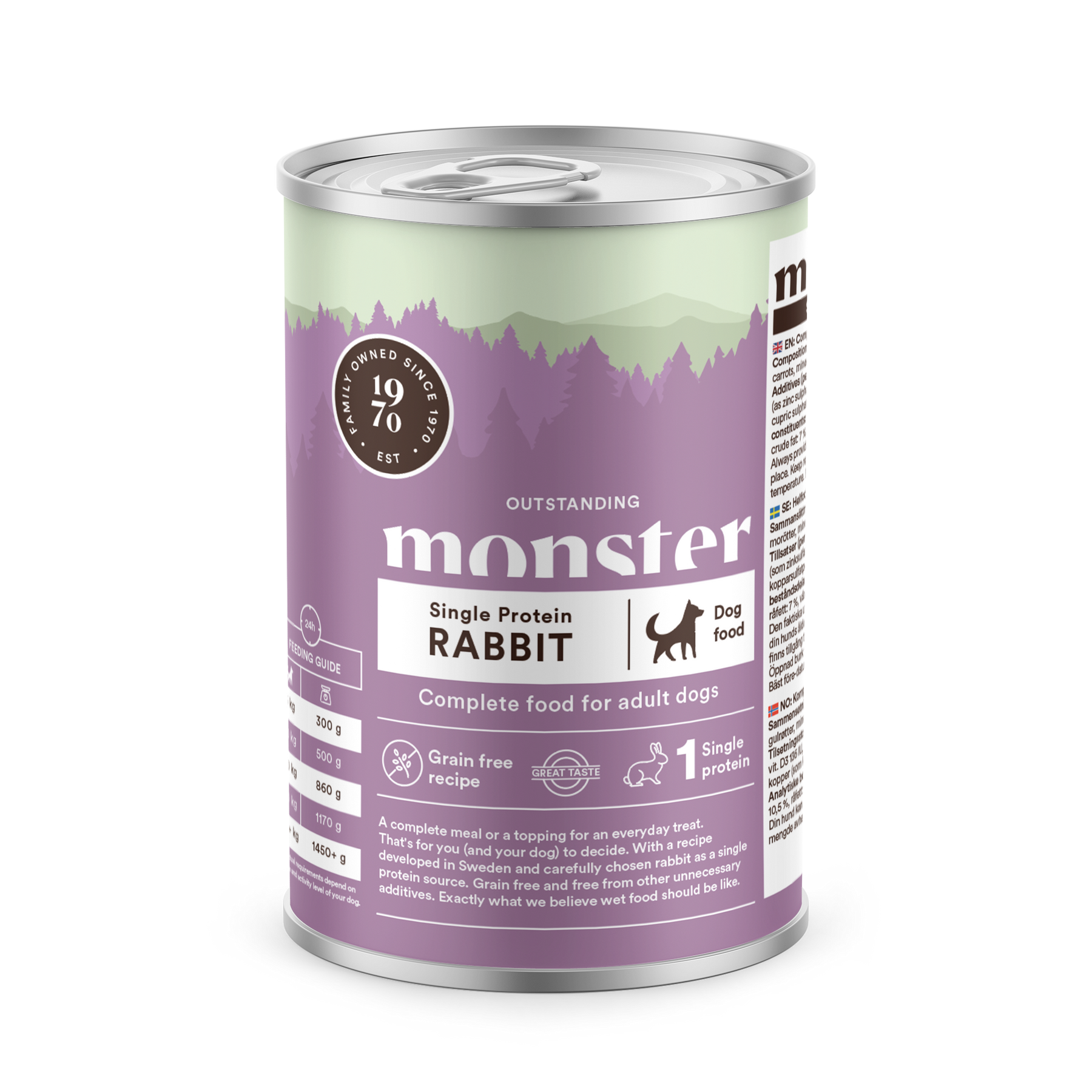 Monster Dog Adult Single Protein Rabbit 400 g för hundar