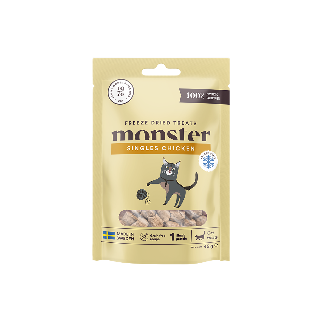 Monster Cat Freeze Dried Treats Singles kassimaius kanaga, 45 g