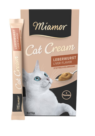Miamor Cat Cream Leverpastej 6 x 15 g för katter