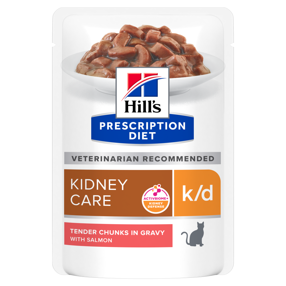 Hill’s Prescription Diet k/d Kidney Care lõhega märgtoit kassidele 12 x 85 g MULTIPAKK