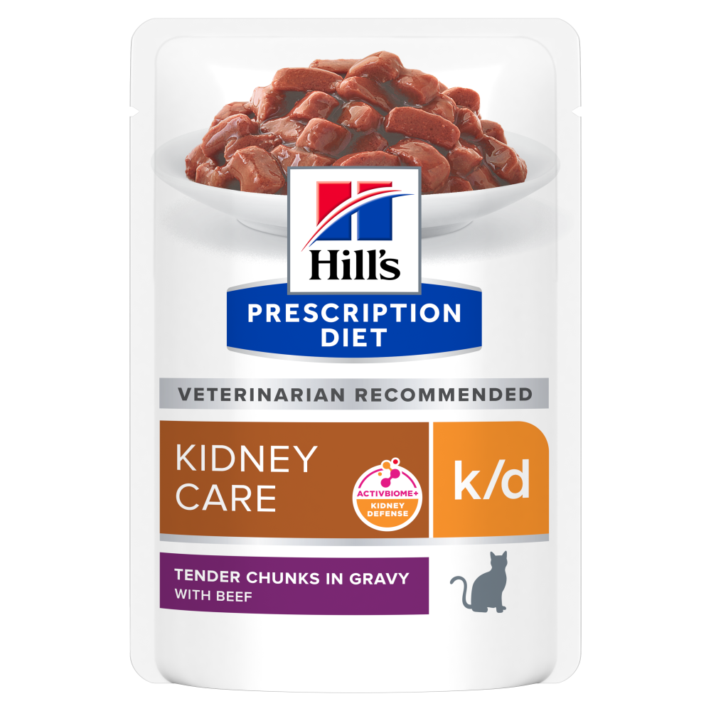 Hill’s Prescription Diet k/d Kidney Care veiselihaga märgtoit kassidele 12 x 85 g MULTIPAKK