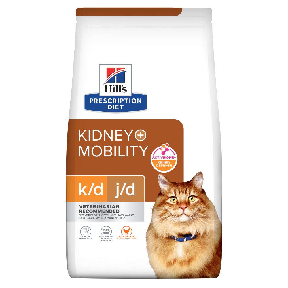 Hill's Prescription Diet k/d + Mobility kanaga kuivtoit kassidele 3 kg