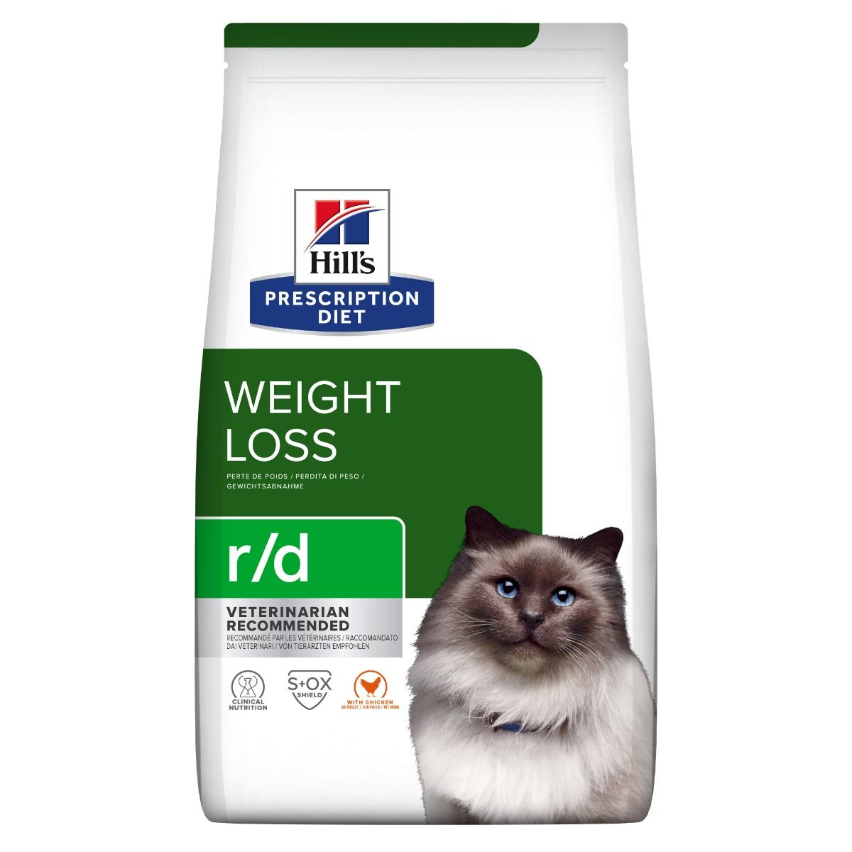 Hill's Prescription Diet r/d Weight Loss med Kyckling för katter 1,5 kg
