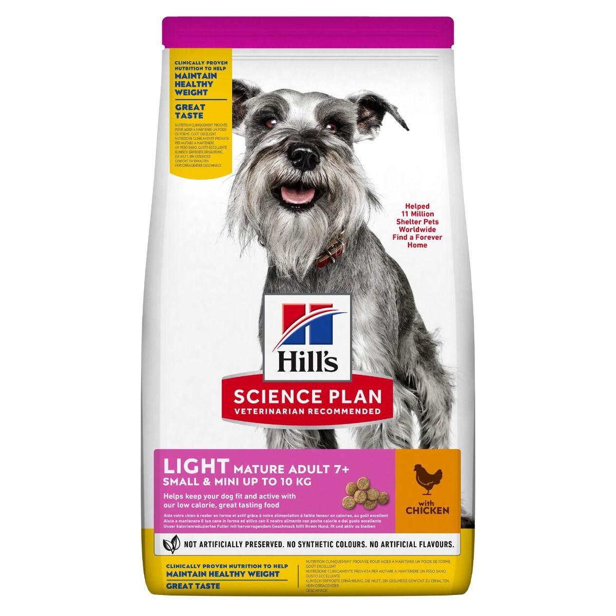 Hill’s Science Plan Small & Mini Mature Adult 7+ Light kuivtoit koertele kanaga, 2,5 kg