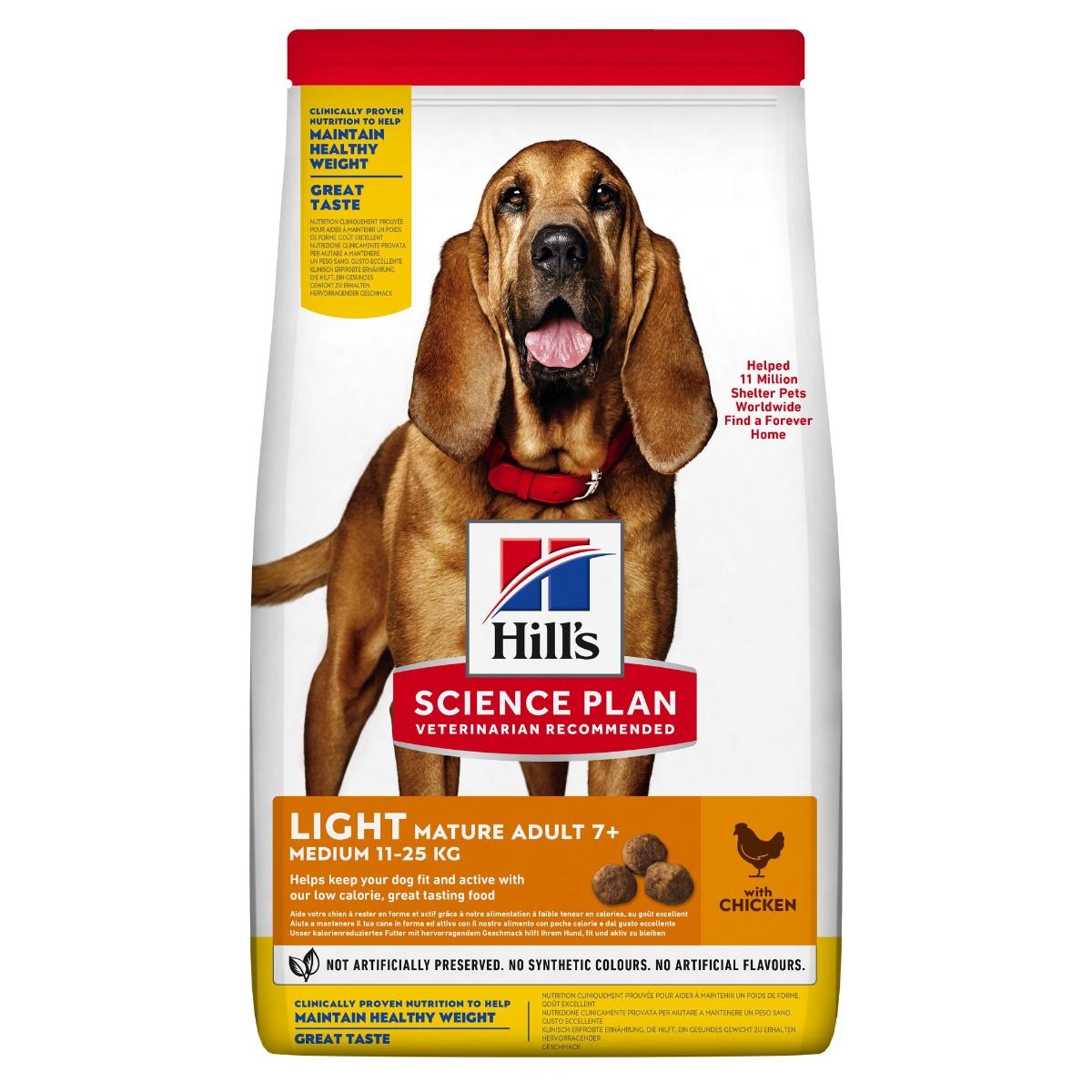 Hill's Science Plan Mature Adult 7+ Light Medium för hundar 14 kg
