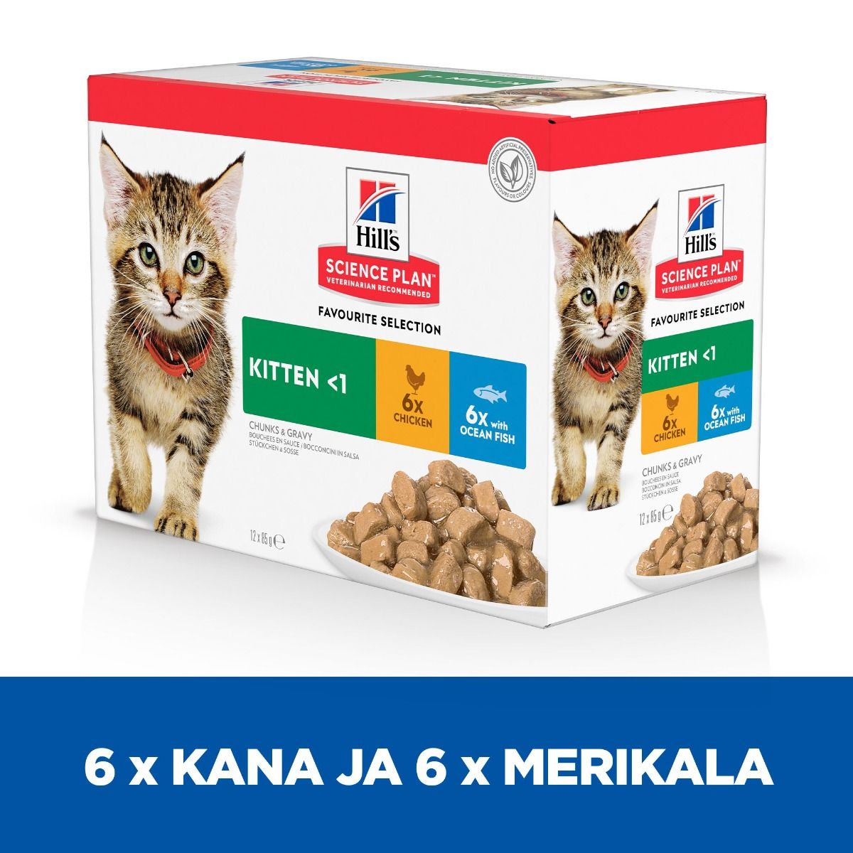 Hill's Science Plan Multipack Chicken & Ocean Fish for Kittens 12 x 85 g