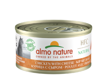 Almo Nature HFC Natural Kyckling & Ost 24 x 70 g våtfoder för katt våtfoder för katter