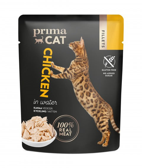 PrimaCat Fillets Saftig och välsmakande kycklingfilé - Kattmat 24 x 50 g