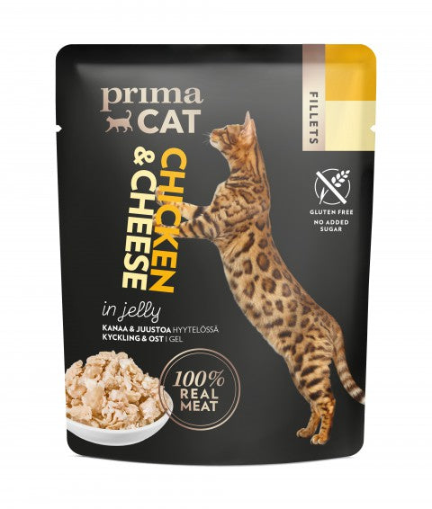 PrimaCat Fillets Kyckling med ost i gelé - Kattmat 24 x 50 g