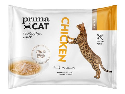PrimaCat Soup Chicken in Broth for Cats 4 x 40 g