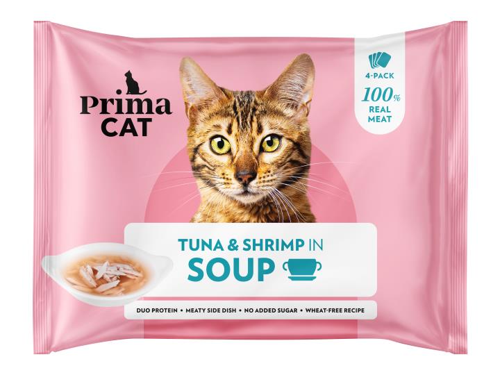 PrimaCat Soup Tuna & Shrimp in Broth for Cats 4 x 40 g