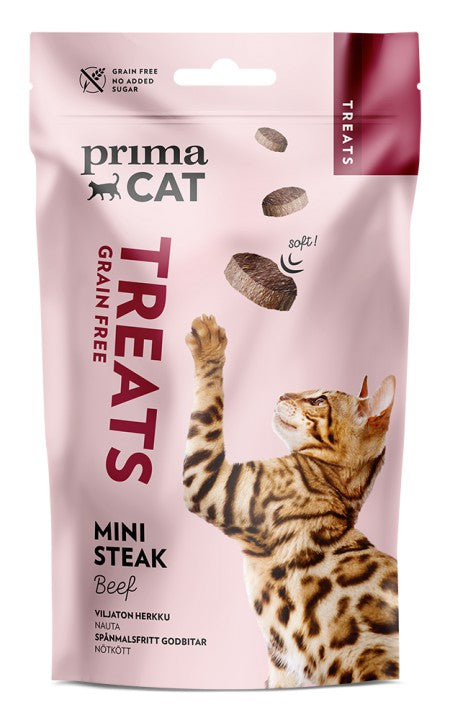 PrimaCat Treats Softy Mini Steak veiselihaga teraviljavaba maius kassidele 50 g