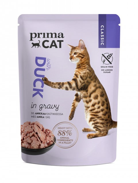 PrimaCat Classic Anka i sås för katter 28 x 85 g