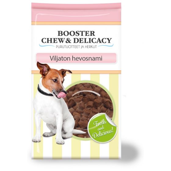 Booster Chew & Delicacy spannmålsfritt hundgodis av häst 200 g