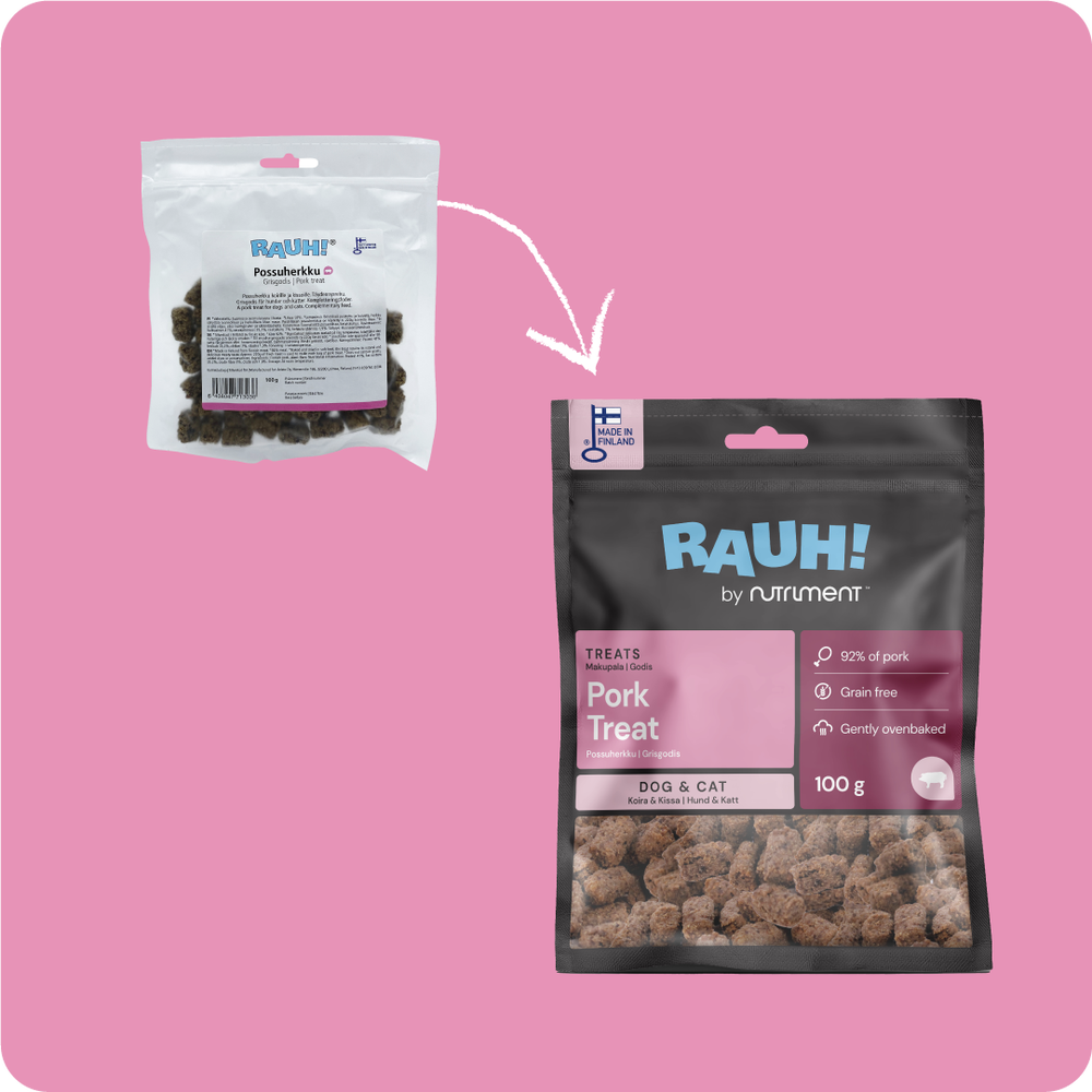 RAUH! Grisgodis 100 g för hundar och katter