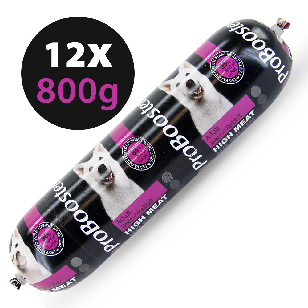 ProBooster Köttmåltid nöt & kanin 12 x 800 g för hundar