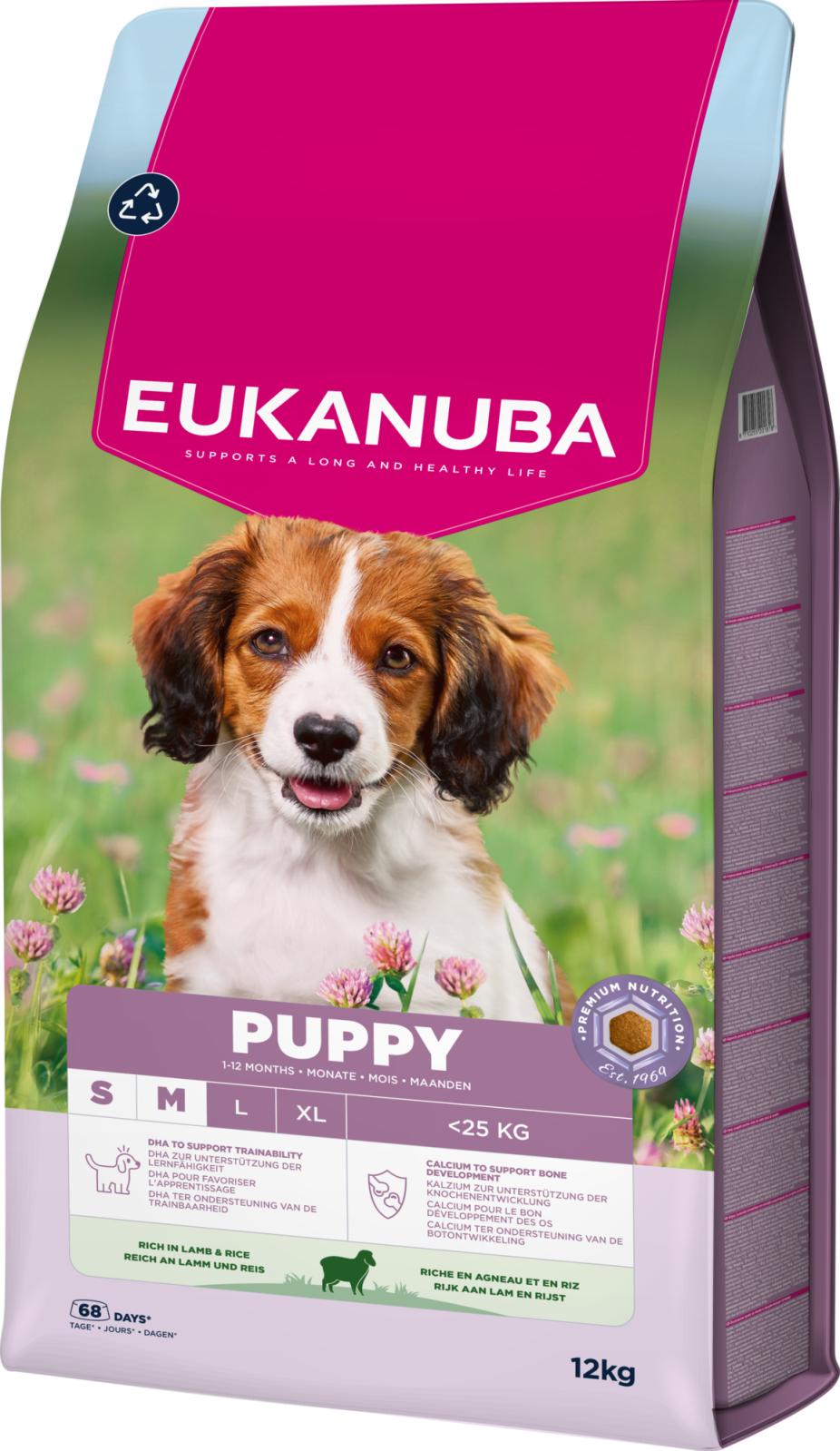 Eukanuba Puppy Small/Medium Lamb & Rice torrfoder för hund