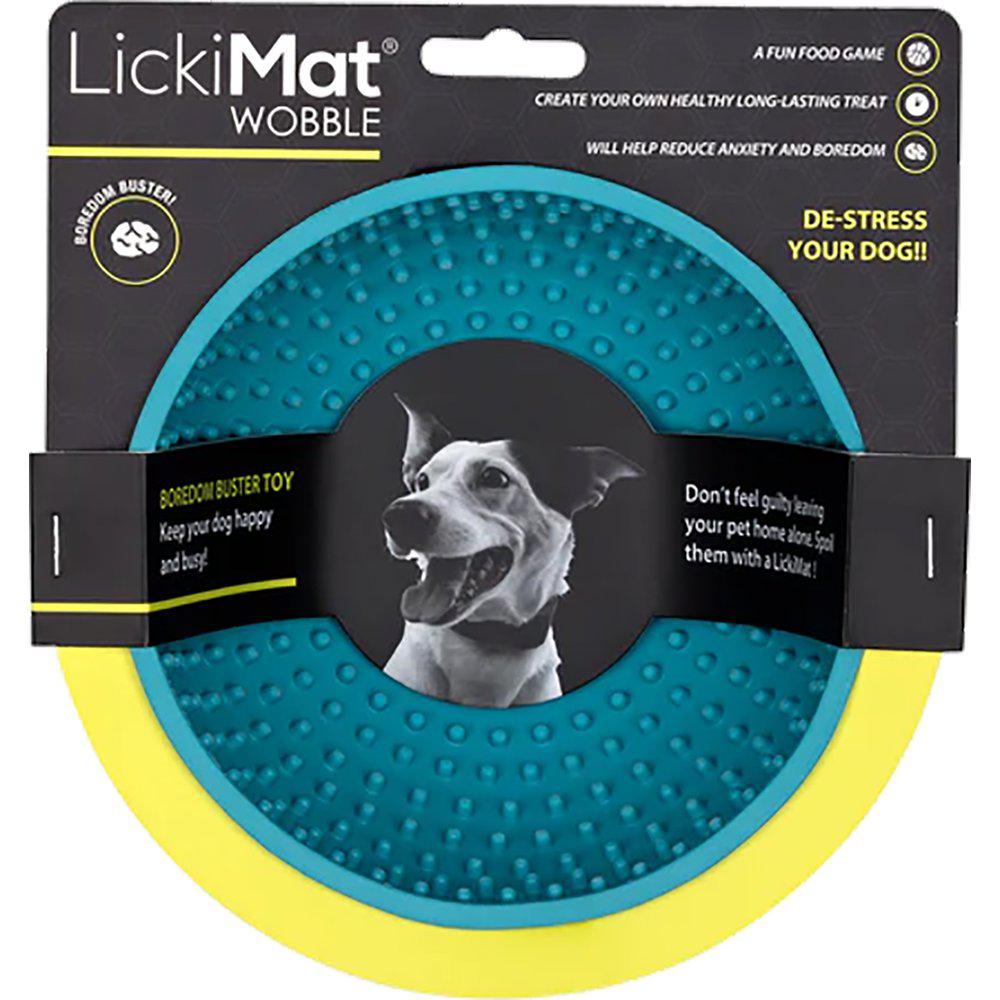LickiMat Wobble turkos 16,5 cm för hundar