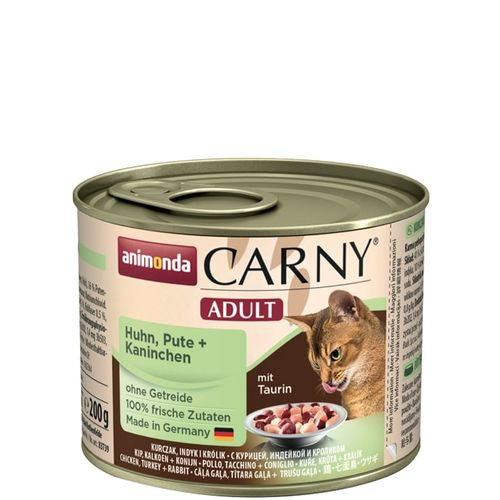 Animonda Carny Adult Kyckling, Kalkon + Kanin 6 x 200 g våtfoder för katter