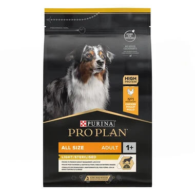 Purina Pro Plan Dog All Sizes Adult Light/Sterilised Torrfoder för Hund 14 kg