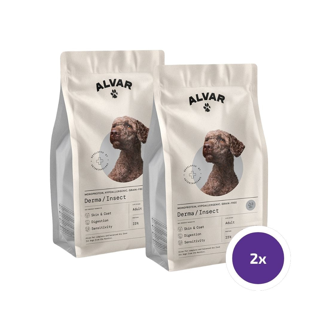 Alvar Pet Derma/Insect dry food for dogs 2 x 7 kg SAVE PACK