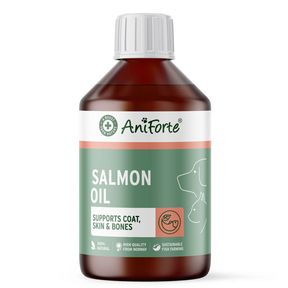 AniForte Salmon Oil tillskot för hundar, katter och hästar 250 ml