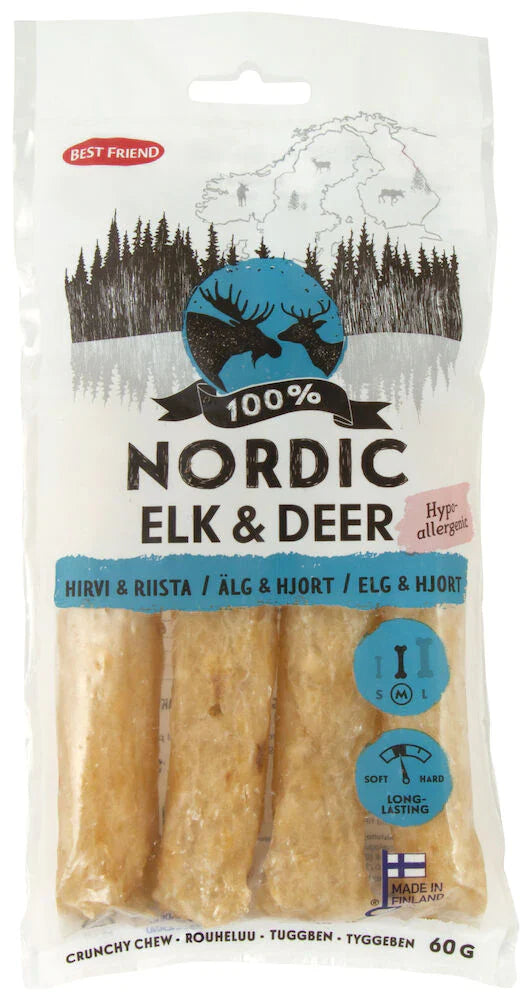 Best Friend Nordic Elk & Game Hypoallergenic Crunchy Chews 12 cm 4-pack 60 g